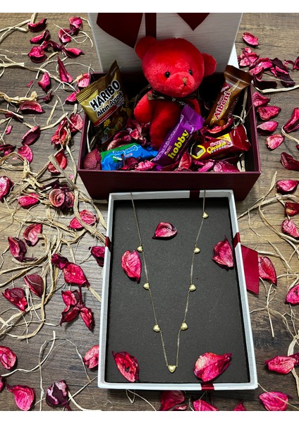Sevgiliye Ayıcık Çikolata Kalpli Kolye Hediye Kutusu Özel Gün Yılbaşı Öğretmenler Günü Hediyesi fiyatları