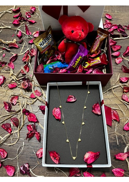 Sevgiliye Ayıcık Çikolata Kalpli Kolye Hediye Kutusu Özel Gün Yılbaşı Öğretmenler Günü Hediyesi fırsatları