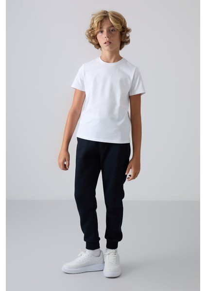 Standart Fit Basic 2li Paket Lacivert-Bej Erkek Çocuk eşofman Alt - 11224 fiyatları