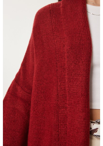 Şal Yaka Uzun Triko Hırka LHİ0004 Kiremit fırsatları