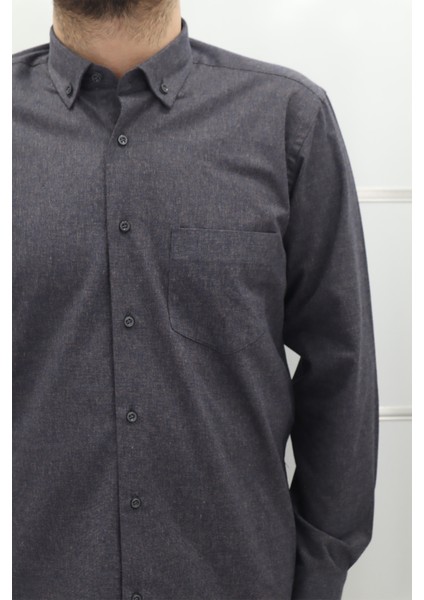 Fistan Store Erkek Düz Klasik Kesim Rahat Kalıp Tek Cepli Kışlık Kaşmir Gömlek fiyatları