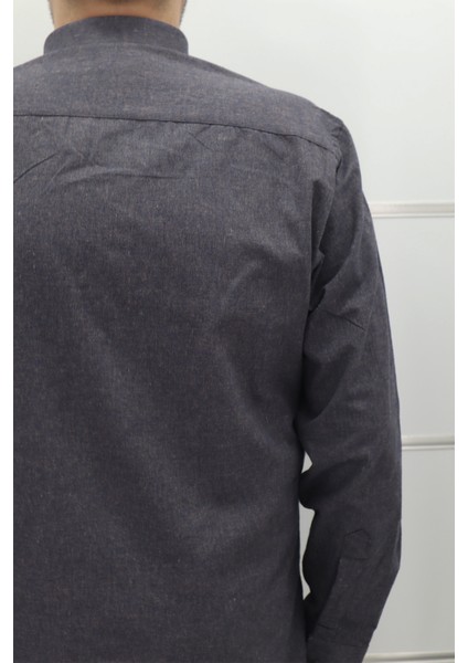 Fistan Store Erkek Düz Klasik Kesim Rahat Kalıp Tek Cepli Kışlık Kaşmir Gömlek fırsatları