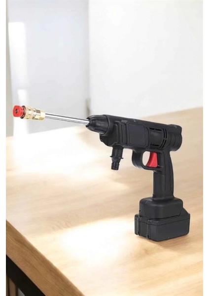 Bahçe ve Araba Yıkama Tabancası Su Basınçlı Hazneli Bataryalı Oto Yıkama