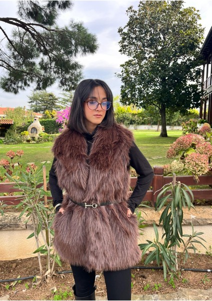 Kemerli Kürk Yelek modelleri