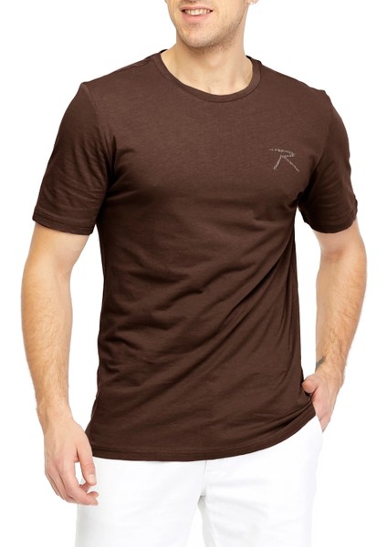 %100 Pamuk T-Shirt Pateo Kahverengi