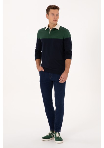 Erkek Koyu Yeşil Sweatshirt 50316428-VR079 fırsatları