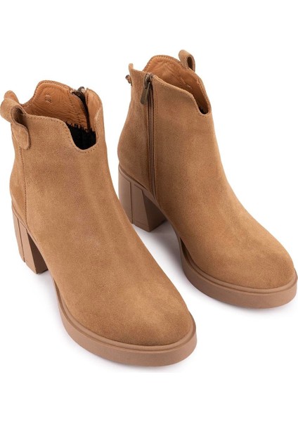 Hakiki Deri Modern Zincirli Rahat Termo Taban Bot Taba Süet 15284