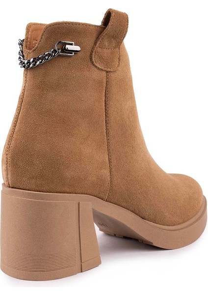 Hakiki Deri Modern Zincirli Rahat Termo Taban Bot Taba Süet 15284 indirimleri