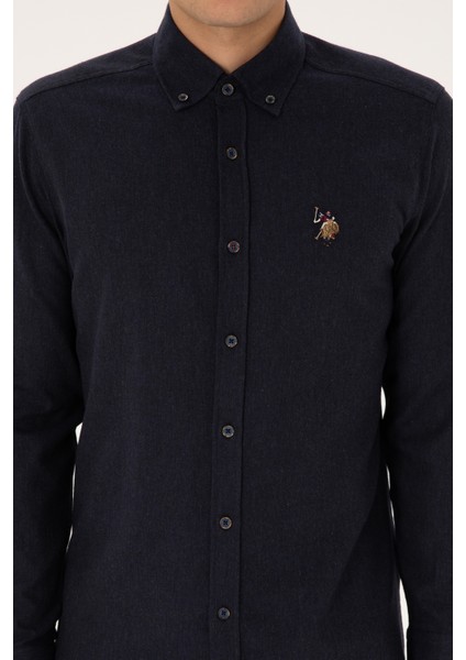 Erkek Lacivert Gömlek Basic 50315710-VR033