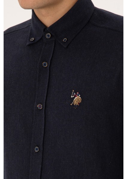 Erkek Lacivert Gömlek Basic 50315710-VR033