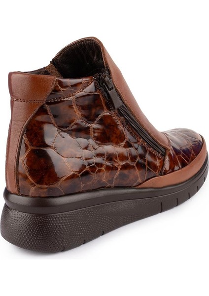 Hakiki Deri Modern Ortopedik Fermuarlı Bot Siyah 1064 indirimleri