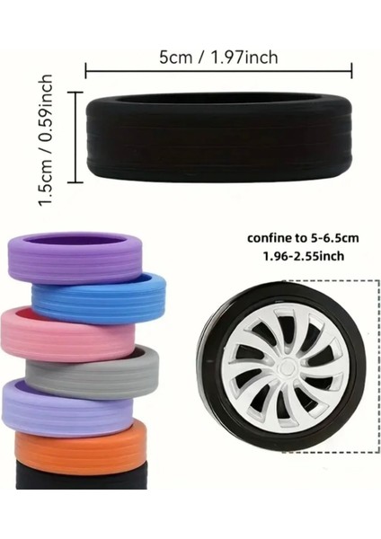 8 Adet Mor Valiz Bavul Tekerleği Kılıfı, Sessiz Koruyucu Dayanklı, Ofis Sandalye Kılıf fiyatları