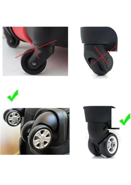 8 Adet Mor Valiz Bavul Tekerleği Kılıfı, Sessiz Koruyucu Dayanklı, Ofis Sandalye Kılıf modelleri