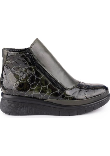 Hakiki Deri Modern Ortopedik Fermuarlı Bot Siyah 1064 fırsatları