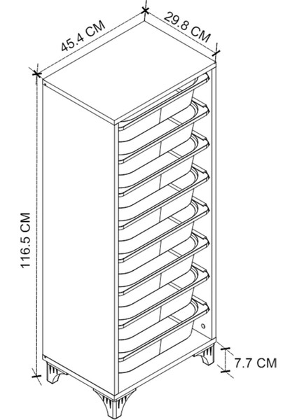 8 Çekmeceli Çok Amaçlı Sepetli Dolap / Oyuncak Kutusu / Organizer fırsatları