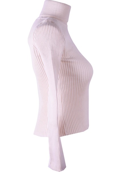 GNY02 Fitilli Balıkçı Yaka Ekru Kadın Kazak 26KL71V91005 fiyatları