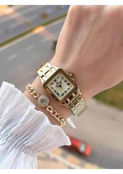 Çelik Kordon 30 mt Suya Dayanıklı Kadın Kol Saati+Bileklik BF.GF.10814.2 fiyatları