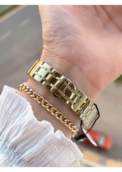 Çelik Kordon 30 mt Suya Dayanıklı Kadın Kol Saati+Bileklik BF.GF.10814.2 modelleri