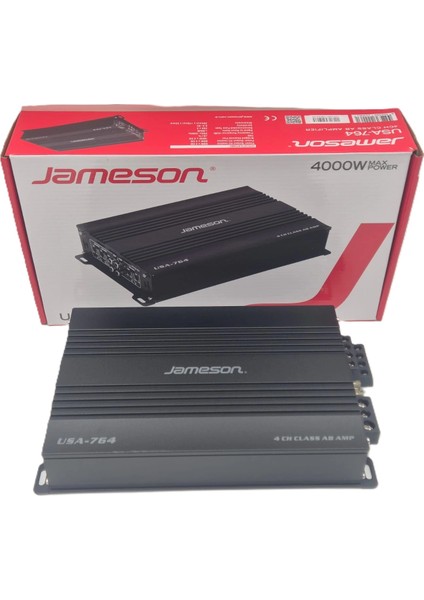 Amfi - 4000W 4 Kanallı Ses ve Bass Anfisi - Jameson USA-764 Amfi