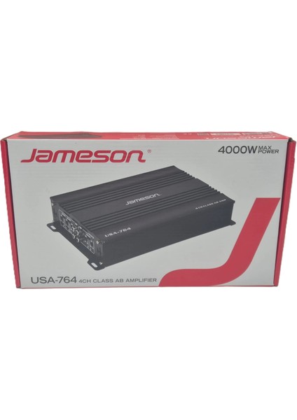 Amfi - 4000W 4 Kanallı Ses ve Bass Anfisi - Jameson USA-764 Amfi fırsatları