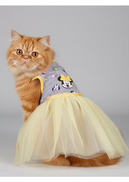 Sevimli Fare Sunny Tütü Kedi Kıyafeti | Sarı Tütülü Elbise | Kediler Için indirimleri