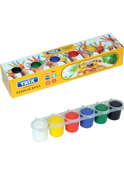 6 Lı Parmak Boya 25 ml Pd