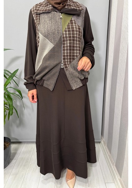 Patcwork Ceket Takım Kahve 38200 fırsatları