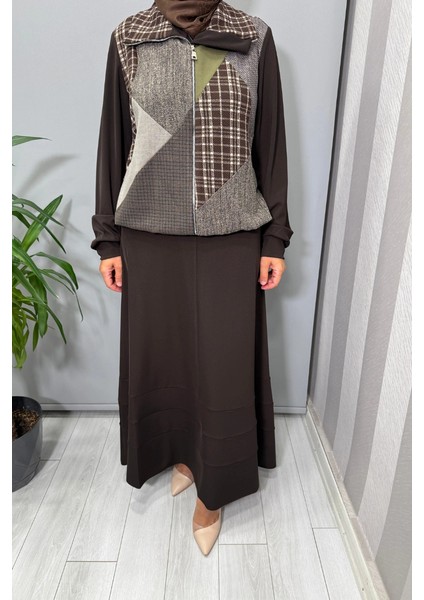 Patcwork Ceket Takım Kahve 38200 indirimleri