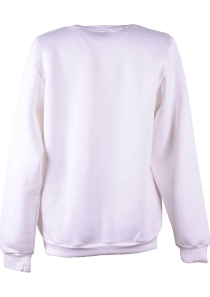 26KL71S95007 Ekru Kadın Sweatshirt New York Baskıl modelleri