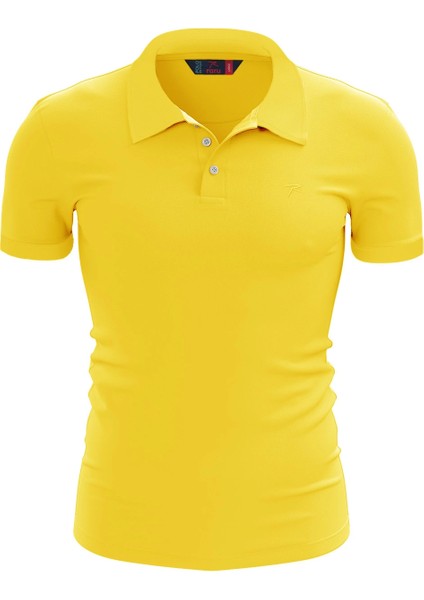 %100 Pamuk Polo T-Shirt Impero Sarı