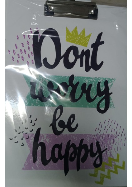 Sekreterlik St-20 Dont Werry Be Happy Desenli Sekreterlik+Lizi A5 Renkli Çizgili Defter