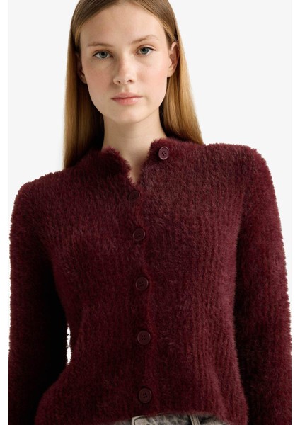 Bordo Kadın Hırka Z9318AZ/BR452 fırsatları