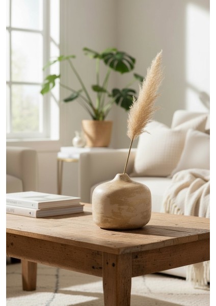 Eskitme Dokulu Vazo Yuvarlak fırsatları