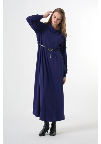 Kadife Detaylı Elbise Mor 38800 indirimleri