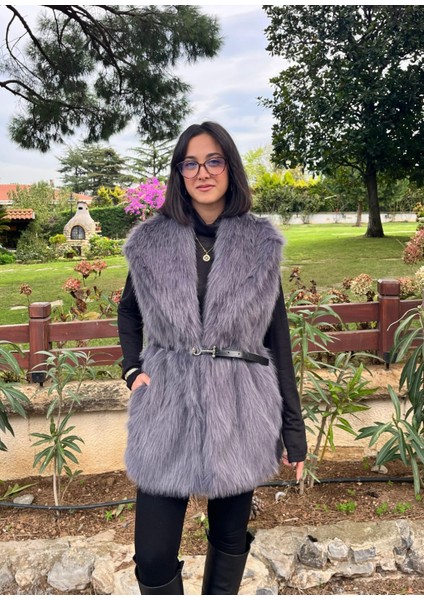 Kemerli Kürk Yelek modelleri