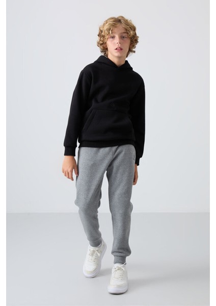 Standart Fit Basic 2li Paket Siyah-Gri Melanj Erkek Çocuk Eşofman Alt - 11224 modelleri