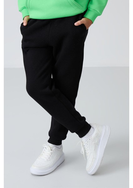 Standart Fit Basic 2li Paket Siyah-Gri Melanj Erkek Çocuk Eşofman Alt - 11224 fırsatları