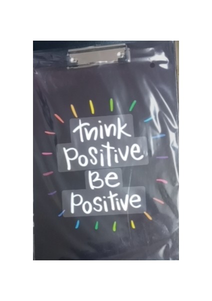 Sekreterlik St-20 Think Positive Desenli Sekreterlik+Lizi A5 Renkli Çizgili Defter