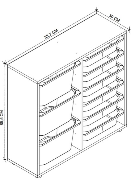9 Sepetli Dolap Çok Amaçlı Dolap Oyuncak Dolabı modelleri