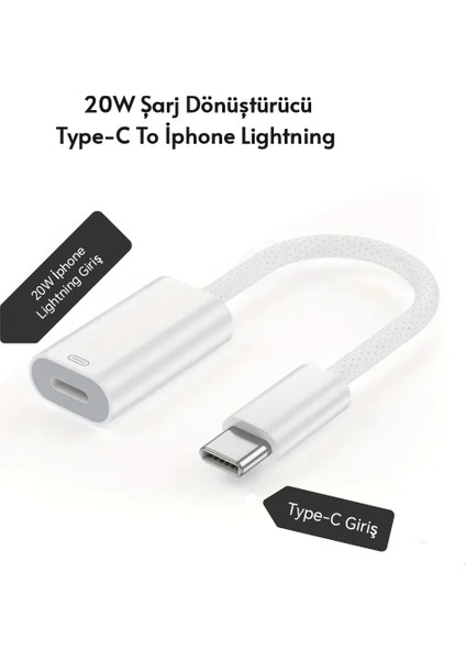 Iphone Lightning To Type-C 20W Hızlı Adaptör Çevirici Dönüştürücü Ce Lisanslı Sağlam fiyatları