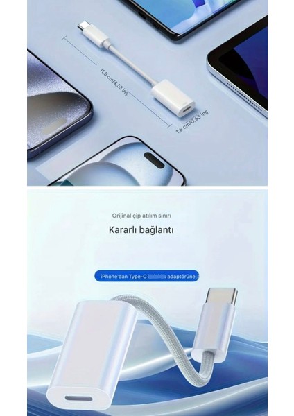 Iphone Lightning To Type-C 20W Hızlı Adaptör Çevirici Dönüştürücü Ce Lisanslı Sağlam fırsatları