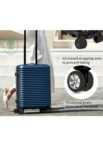 8 Adet Siyah Valiz Bavul Tekerleği Kılıfı, Sessiz Koruyucu Dayanklı, Ofis Sandalye Kılıf modelleri