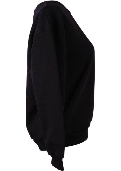 3 Ip Şardonlu O Yaka Siyah Kadın Sweatshirt 26KDT1000008 fiyatları