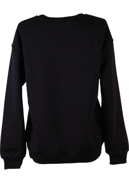 3 Ip Şardonlu O Yaka Siyah Kadın Sweatshirt 26KDT1000008 modelleri