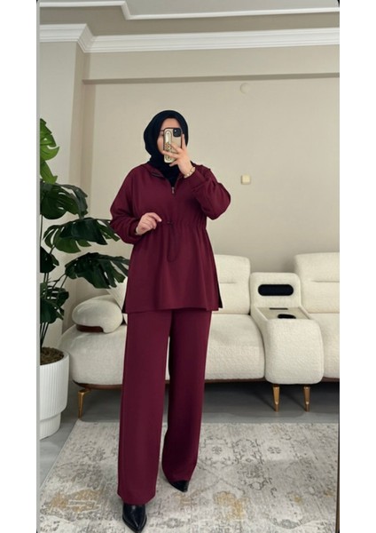 Kadın A Kalite Premium Cupralı Modal Yarım Fermuar - Köprülü Tesettür Takım fiyatları