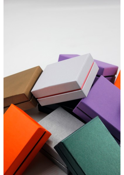 Iki Kapaklı Karma Renkli Kolye Küpe Yüzük Miniset Hediye Kutusu 10 Adet (Süngerli) fiyatları