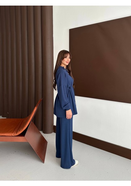 Kadın A Kalite Premium Cupralı Modal Yarım Fermuar - Köprülü Tesettür Takım