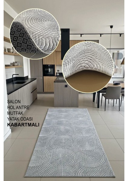 Kaymaz Taban, Kesme Yolluk Halı, Kabartmalı, Salon, Mutfak, Antre, Koridor,yatak Odası Halısı, 7054