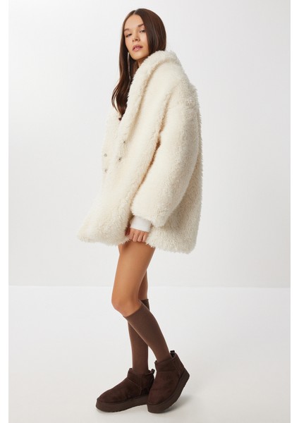 Oversize Suni Kürk Kaban LVW0008 Kemik modelleri