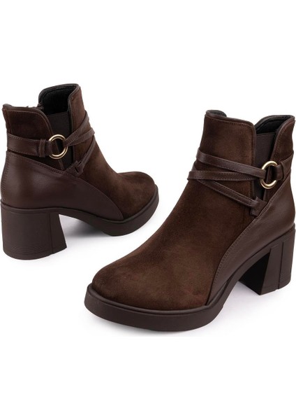 Hakiki Deri Modern Rahat Süet Bot Kahve Süet 152135 fiyatları